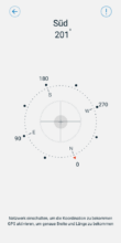 Der Kompass muss vor Nutzung stets kalibriert werden.