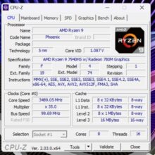 ASUS ROG Zephyrus G14 CPU-Z