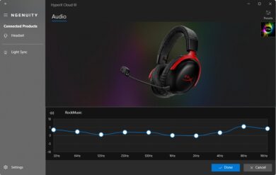 HyperX NGENUITY Einstellung des Equalizers