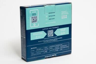 Verpackung der Arctic P12 Max von hinten