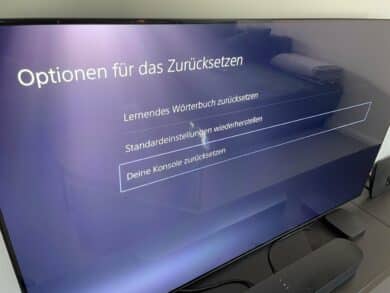 ps5 zurücksetzen