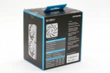 Spezifikationen der Lian Li Uni Fan P28 auf der Rückseite der Verpackung