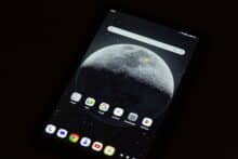 Mond als Hintergrundbild des Fossibot DT1