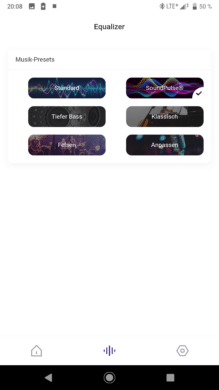 Equalizer Presets in der Tronsmart App