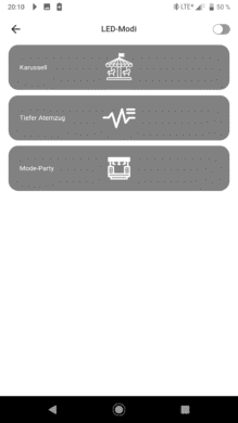 Beleuchtungssteuerung der Tronsmart App