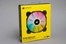 Vorderseite der Verpackung der Corsair iCue SP140 RGB Elite