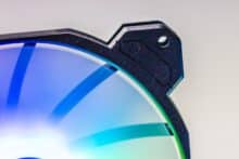 Ecke eines RGB Lüfters
