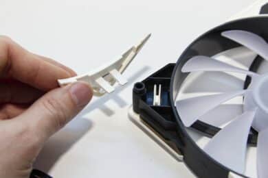 Lüfter mit geöffneter Wechselecke