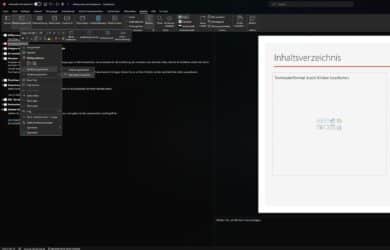PowerPoint Inhaltsverzeichnis