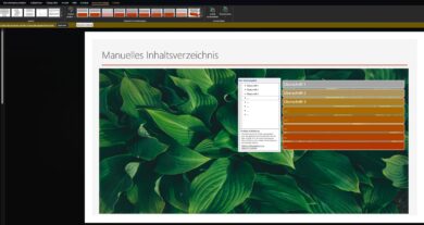 PowerPoint Inhaltsverzeichnis
