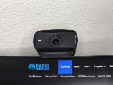 Eine blaue LED signalisiert die aktive Verwendung