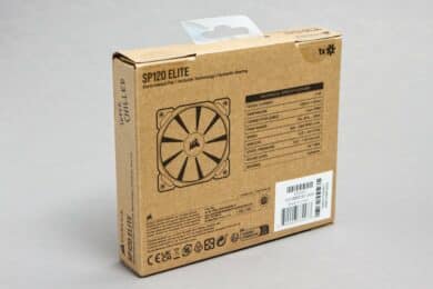 Spezifikationen auf der Rückseite der Lüfter Schachtel