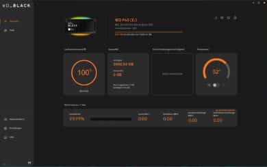 WD Black P40 Game Drive Dashboard