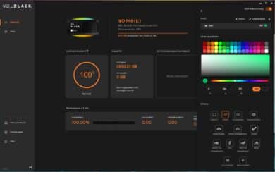 WD Black P40 Game Drive Dashboard