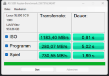 AS SSD Kopier-Benchmark