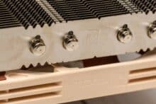 Enden der Heatpipes an den Lamellen