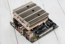 Noctua NH-L12S Low Profile Kühler auf einem MSI ITX Board