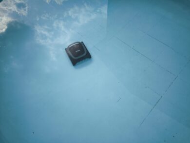 Der Poolroboter in Aktion