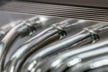 gelötete Lamellen an dern Heatpipes