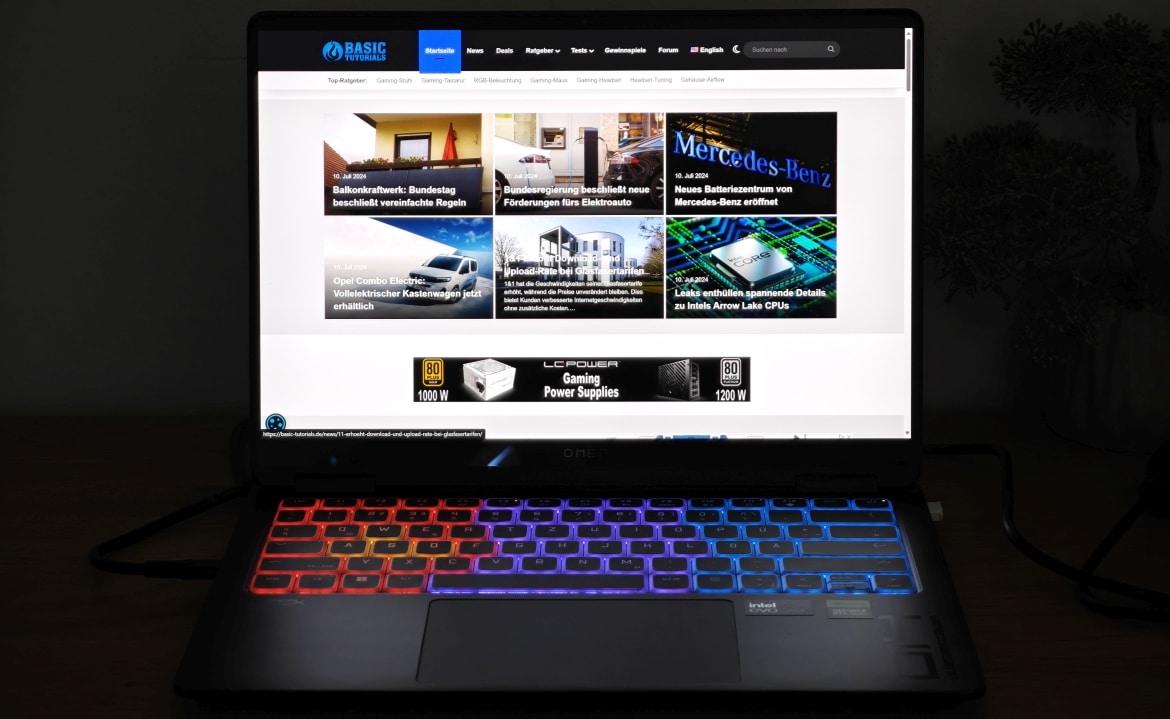 HP Omen Transcend 14 (2024) Test