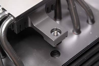 Die sichtabgewandte Seite der Montagebrücke von unten