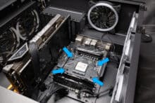 Die Backplate des AMD-Systems