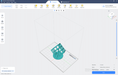 Die Vorbereitungs-Ansicht im Anycubic Photon Workshop