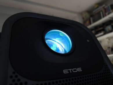 Der Beamer in Aktion.