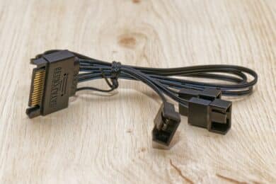 Schwarzer Lüftersplitter