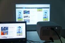 Laptop und Beamer