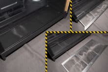 Der einzige Staubfilter des Gehäuses auf der Unterseite