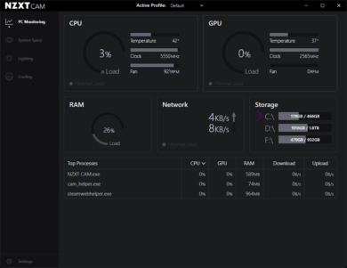 Sensor-Informationen in der Cam-App