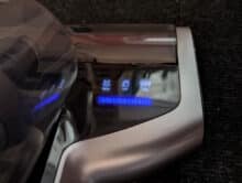 Display des Jimmy BX7 Pro Max mit aktivierter UV-, Ionen- und Tap-Funktion