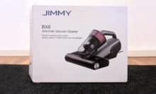 Verpackung des Jimmy BX8 Milbensaugers mit Produktabbildung und Modellbezeichnung.