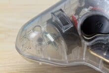 Strukturierter Griff eines durchsichtigen Controllers