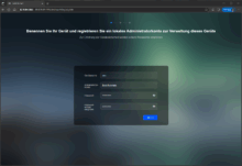 Zu Beginn können Name und Konto festgelegt werden.