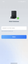 Ecovacs Home App Setup-Schritt zur Roboter-Benennung des Deebot X9 Pro Omni mit Namenseingabe.