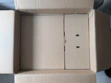 Kartoneinsatz mit zwei Fächern aus Wellpappe