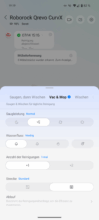 Vac & Mop Kombinationsmodus des Roborock Qrevo CurvX mit Optionen für mehrfache Reinigungsdurchgänge