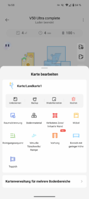 Übersicht der Bearbeitungsoptionen für Roboterkarte