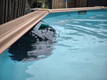 Auch die Wände werden gesäubert.