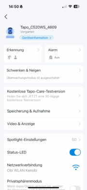 TP-Link Tapo C520WS Test