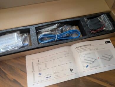 TwoTrees TTC-6050 bebildertes Handbuch mit Maschinenmontage-Anleitung und passende Kleinteile