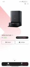 Startseite der Yeedi App mit verbundenem Roboter S16 Plus