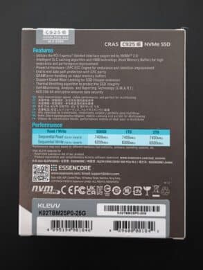 Rückseite der Verpackung